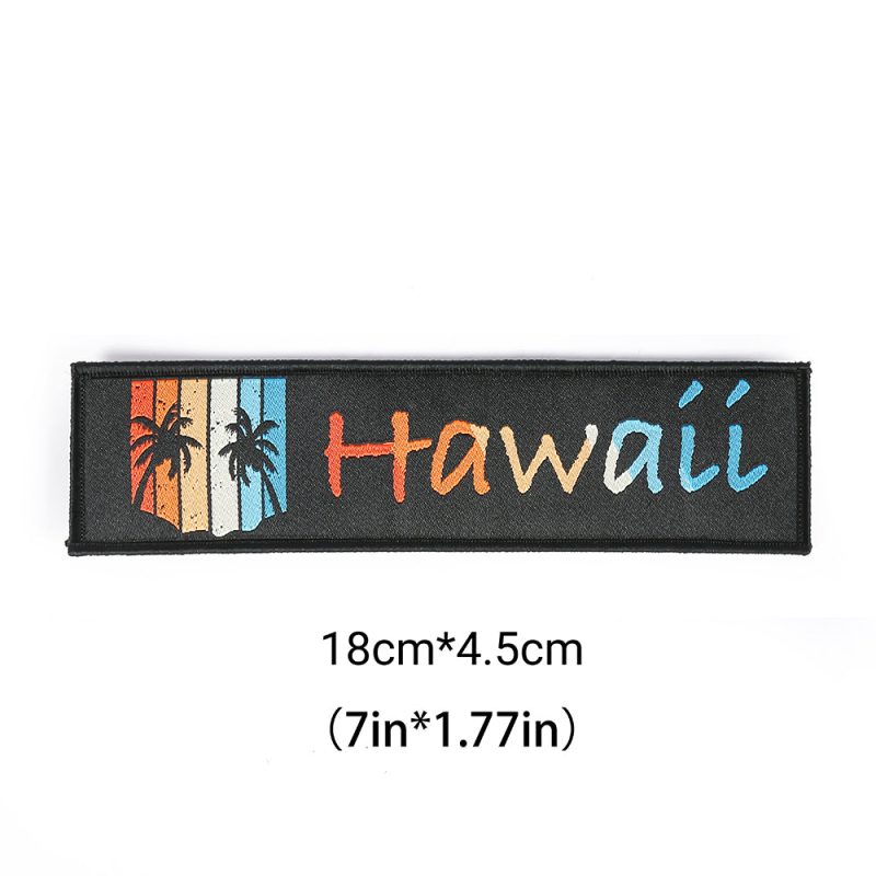 Embroidered Velcro Patches Featuring Hawaii