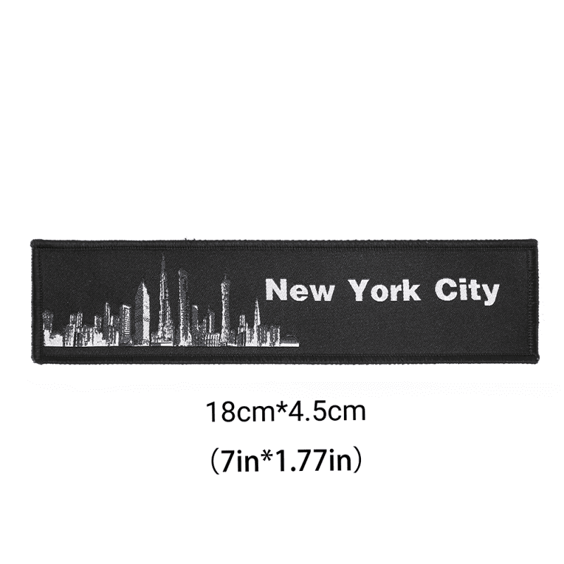 Embroidered Velcro Patches Featuring New York City