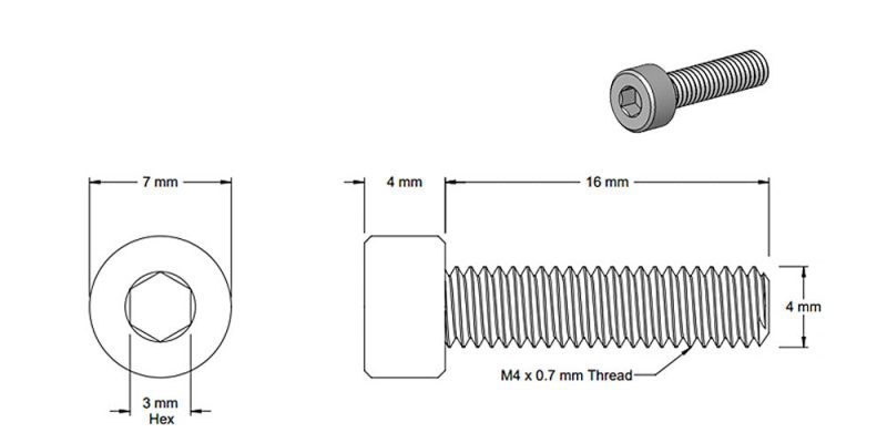 Screw M4x16mm Socket Black c56f9281 2326 45d5 bfd7 430c6e21b63b