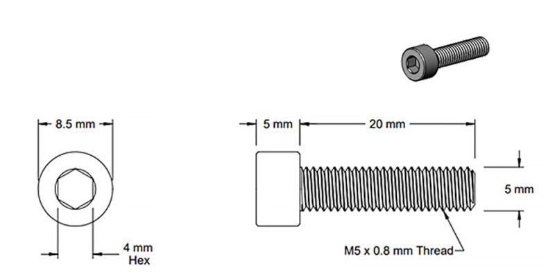 Screw M5x20mm Socket Black a86cf3b9 7950 4fd7 9df3 e05b095debe9