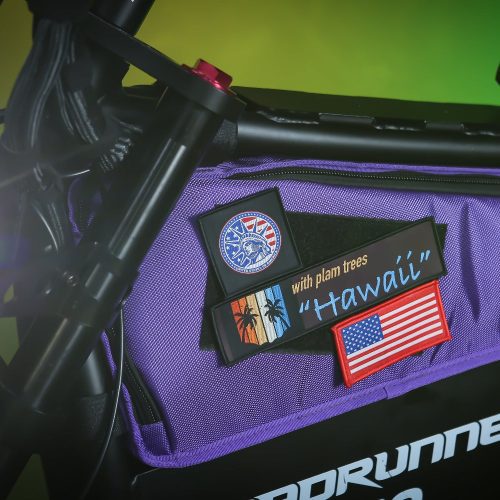 medium pizza bag purple roadrunner pro on scooter with velcro