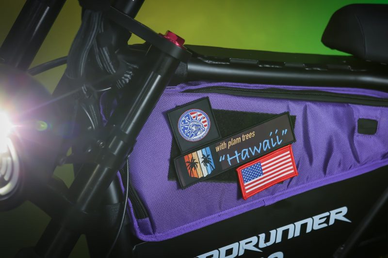 medium pizza bag purple roadrunner pro on scooter with velcro